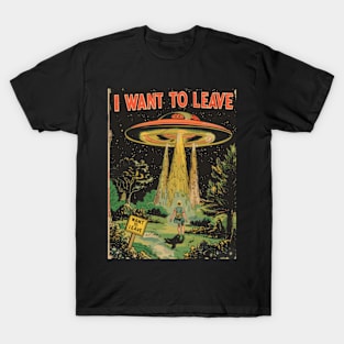 Vintage UFO Abduction Magazine Cover Poster T-Shirt